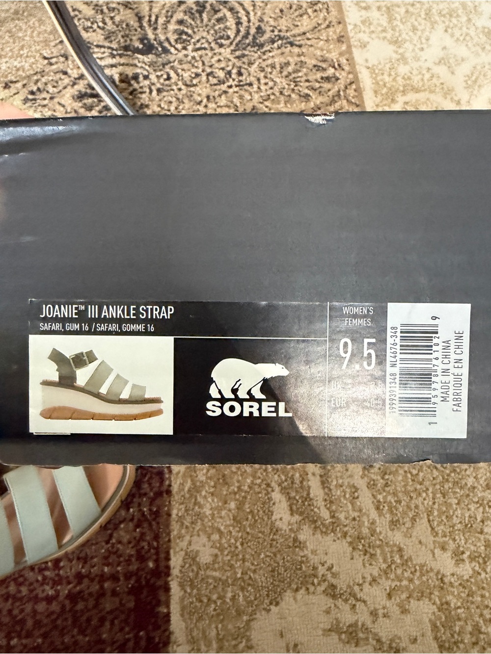 SOREL Chunky Platform Strappy Sandals in Light Green. New in box. - Picture 6 of 6